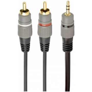 3,5 mm minijack – 2*RCA stereo kabelis, 2,5 m garš