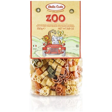 Dalla Costa Pasta ZOO BIO trīskrāsu 250gr