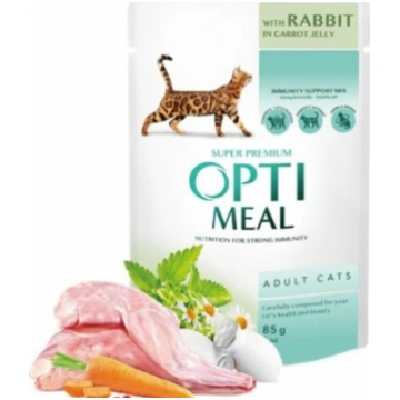 Optimeal Kot Saszetka85g Królik Marchewkowa Galare