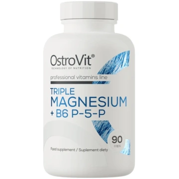 OstroVit Triple Magnesium + B6 P-5-P kapsulas, 90 