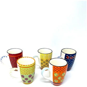 Lime Green with Orange Polka Dots Potterswork