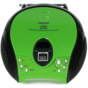 Portable stereo FM radio with CD player Lenco, gre