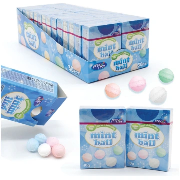 Dražejas ar saldinātājiem "Mint Ball" 30 x 10 gr