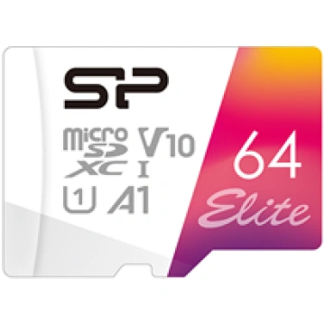 SILICON POWER MicroSD Card 64GB UHS-1 Elite/CL.10 