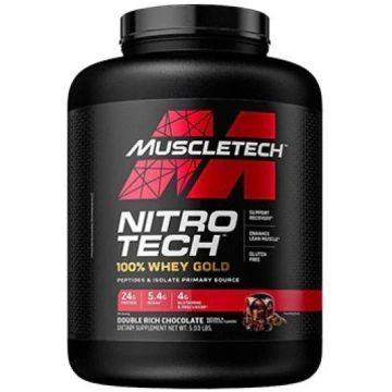MuscleTech Nitro Tech proteīns 100% sūkalu zeltain