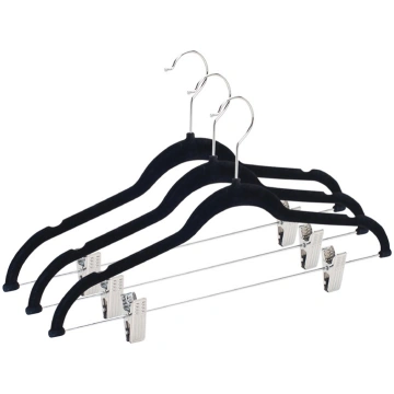 VELVET HANGER CLIPS BLACK LSV023 3PCS LSV023 (4772
