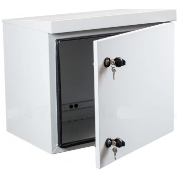 IP65 12U 19" sienas skapis, tērauda durvis / 660 x
