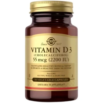 Solgar SOLGAR D3 vitamīns (holekalciferols) 55 mcg