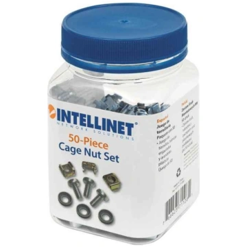 Intellinet Cage Nut Set (50 Pack), M6 Nuts, Bolts
