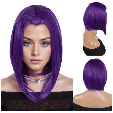 GNIMEGIL Violeta cosplay parūka – īss bob stila ta