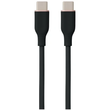 Silicone Cable USB Type-C - Type-C, 60W, (black, 2