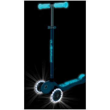 GLOBBER skrejritenis Primo Plus Glow Lights, zils,