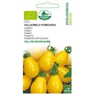 Sēklas tomāti Yellow Pearshaped Eko 0.1g