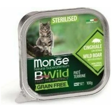 MONGE BWILD Cat Sterilised Wild Boar with vegetabl