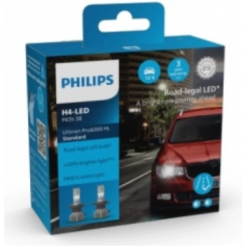 PHILIPS autospuldze H4-LED P43t-38 2gab