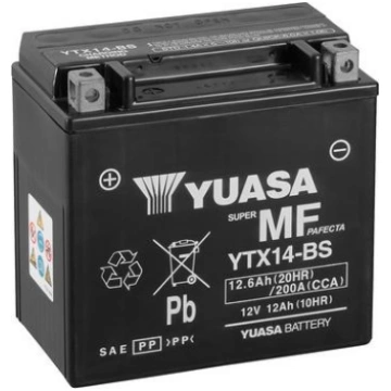 Yuasa YTX14-BS(CP) - 12.6Ah 200A Yuasa AGMCP Moto 