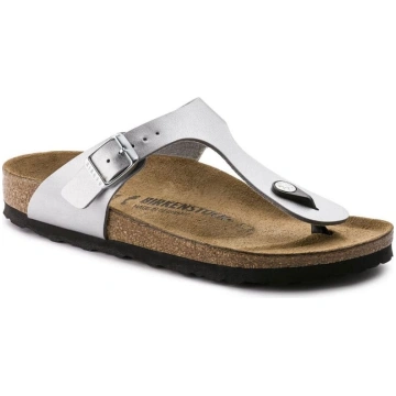 Sieviešu sudraba Gizeh Birko-Flor šauras flip flop