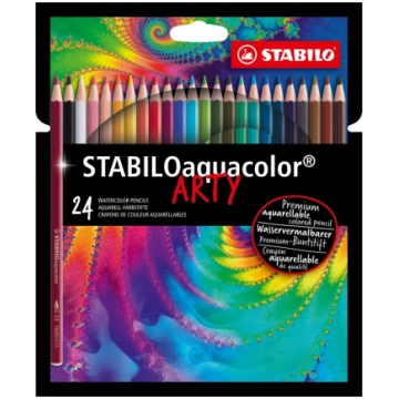 Krāsainie akvareļu zīmuļi ARTY 24 gab. Stabilo