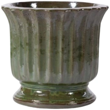 Vaso moderno da giardino ROMA Green - Set 3 pezzi 
