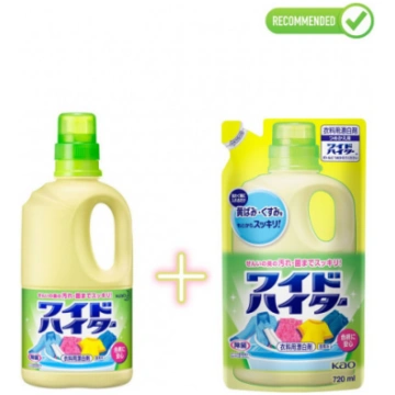 Kao Wide Haiter Liquid bleach 1000ml + refill 720m