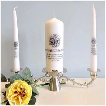 Claddagh Unity Candle Holder Mullingar Pewter