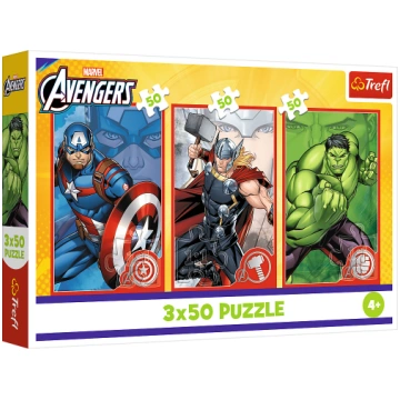 TREFL AVENGERS Pužļu komplekts Tavs varonis, 3x50 