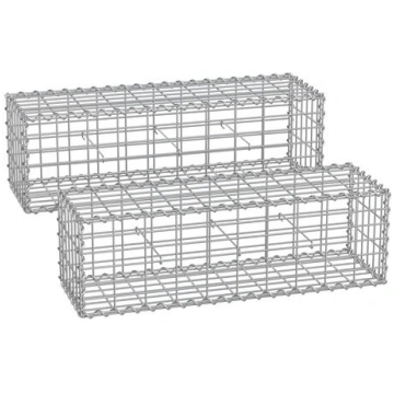 Gabione, SONGMICS, 100x30x30 cm, sudrabs