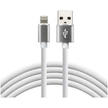 everActive cable USB Lightning 1m - White, silicon