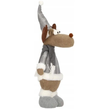 Svētku plīša briedis Luceks, 48 cm, pelēks JUMI