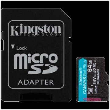 Kingston 64GB microSDXC Canvas Go Plus Gen4 200MB/