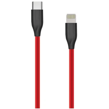 Silicone Cable USB Type C- Lightning, 2m (red) CA9
