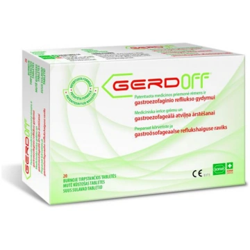 GERD OFF mutē kūstošas tabletes N20 GERDOFF