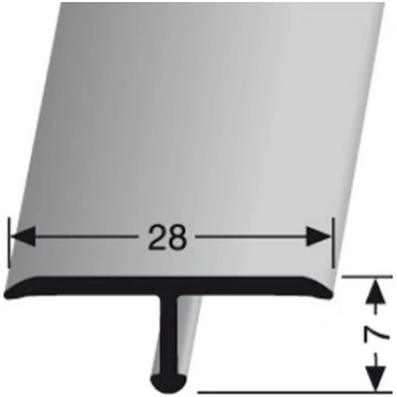 Anodēta alumīnija T-profils EB 293, 2,70 m