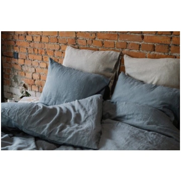 Linen Tales Blue Fog Linen Duvet Cover Set Lina gu