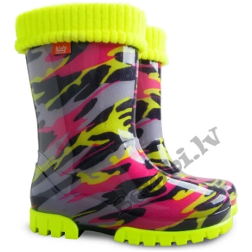 Bērnu gumijas zābaki Demar Twister Lux fluo rozā 2
