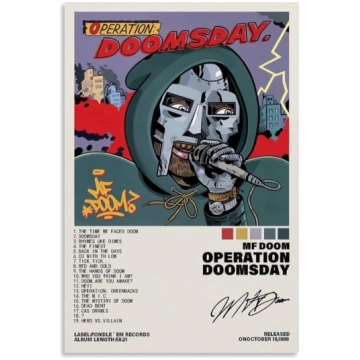 KrAtoz Mf Doom Plakāts Operācija Doomsday Mūzikas 