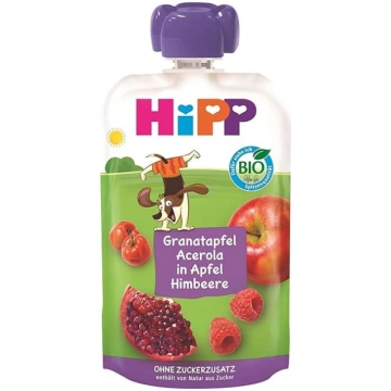 HiPP Organic bērniem HiPPiS Fruit Plus Granātābolu