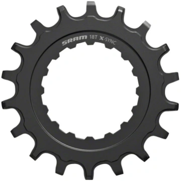 SRAM Bosch 18T priekšējais zobrats, tērauda (melns