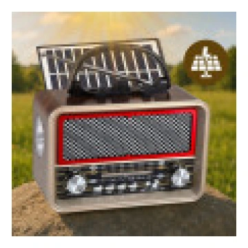 Retro FM radio Saules Bluetooth pārnēsājama ar aku