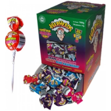 WARHEADS Super Sour ledenes ar košļājamo gumiju 30
