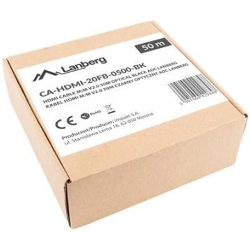 Lanberg CA-HDMI-20FB-0500-BK optical cable HDMI M/