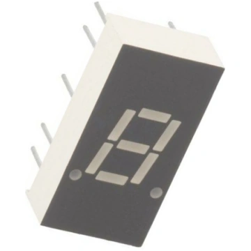 Display: LED; 7-segment; 7.8mm; 0.3"; No.char: 1; 