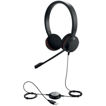 Jabra Evolve 20 MS stereo - headset - USB-C, USB-A