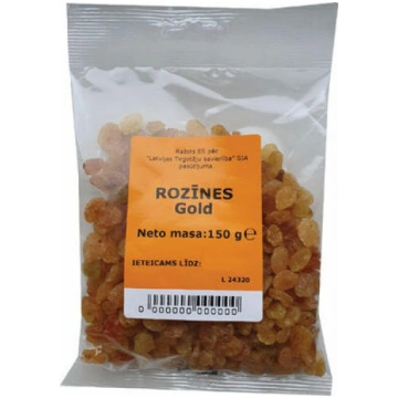 Rozīnes Zelta 150g, LaTS