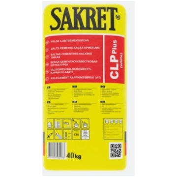 Sakret CLP+ cementa-kaļķa apmetums (balts) 25kg