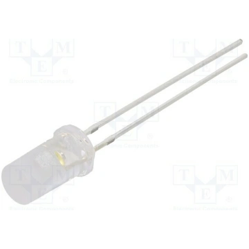 LED; white warm; 4.8mm; 750÷1120mcd; 120°; Front: 
