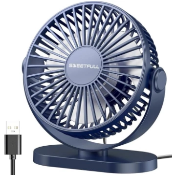 SWEETFULL USB galda ventilators, 3 ātrumi, kluss u