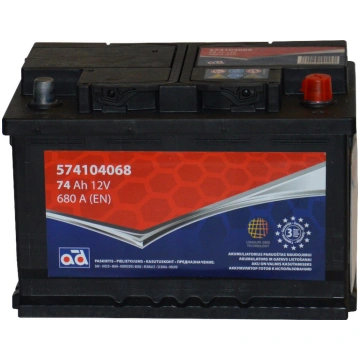 Auto akumulators AD 74Ah 680A