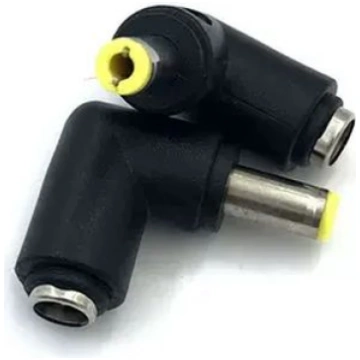 Angle DC adapter 5.5x2.1 socket to 4.0x1.7 plug OE