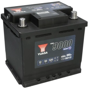 Akumulators Yuasa YBX9012 AGM Start Stop, 50Ah 12V